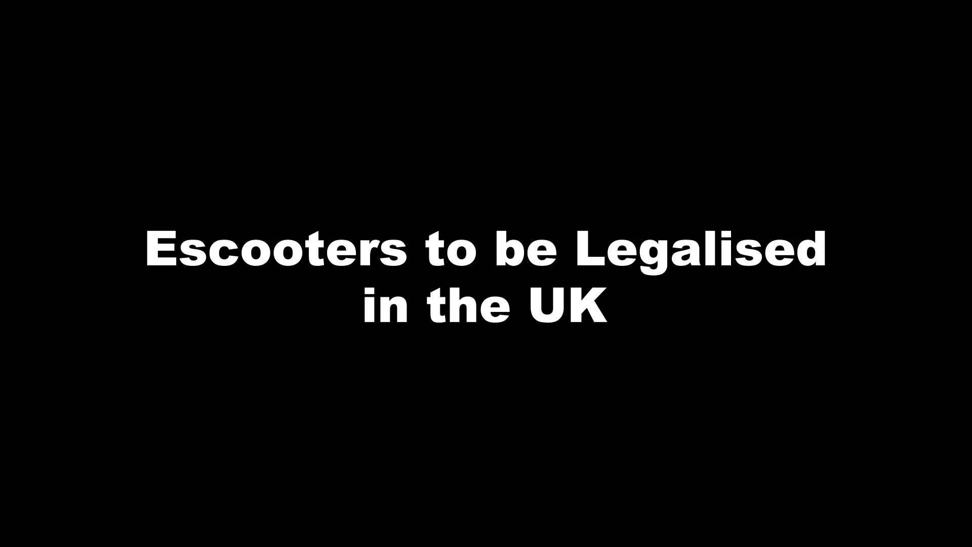 E-scooters to be legalised in the UK within weeks