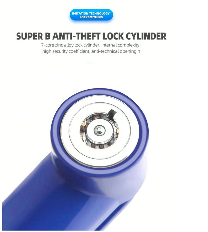 Heavy Duty Alloy Steel Scooter Disc Lock Red - Solar Scooters
