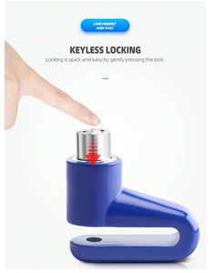 Heavy Duty Alloy Steel Scooter Disc Lock Red - Solar Scooters