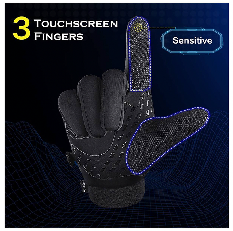 Full Fingerprint Riding Gloves Outdoor With Touch Screen - Solar Scooters