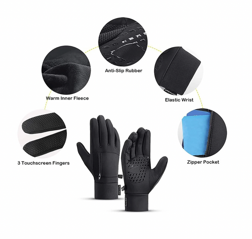 Full Fingerprint Riding Gloves Outdoor With Touch Screen - Solar Scooters