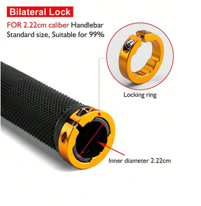 Handlebar Grips For Electric ScootersWith Aluminum Alloy Locking Collars Gold