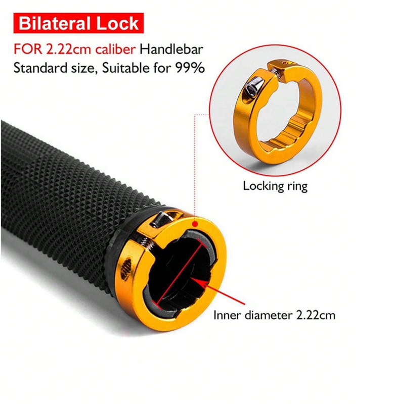 Handlebar Grips For Electric ScootersWith Aluminum Alloy Locking Collars Gold