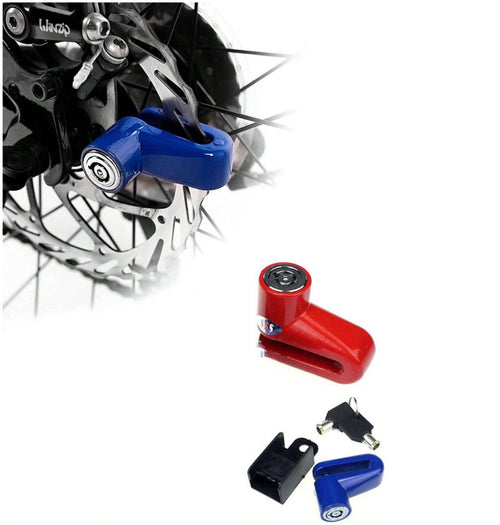 Heavy Duty Alloy Steel Scooter Disc Lock Red - Solar Scooters