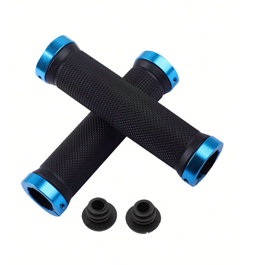 Handlebar Grips For Electric ScootersWith Aluminum Alloy Locking Collars Blue