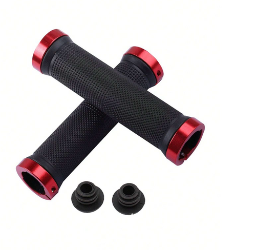 Handlebar Grips For Electric ScootersWith Aluminum Alloy Locking Collars Red